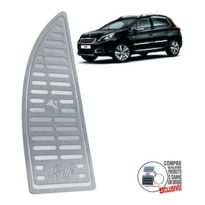 Descanso De Pé Aço Inox Peugeot 2008 Griffe 2019 2020 Prata