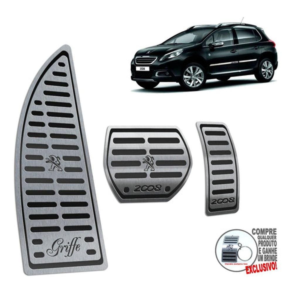 Descanso + Pedaleira Peugeot 2008 Griffe 2019 2020 Preto