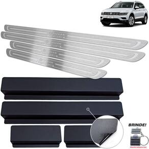 Soleira Prata Baixo Relevo Tiguan Comfortline 2018 A 2020