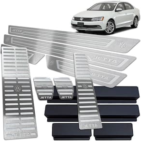 Descanso Pedaleira Manual Soleira Jetta 2011 a 2018 Prata BR