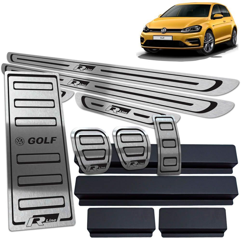 Soleira Pedaleira Manual Descanso Golf R-line 18 19 Preto BR
