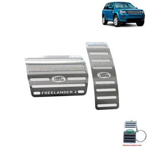 Pedaleira Automático Aço Inox Land Rover Freelander 2 Prata