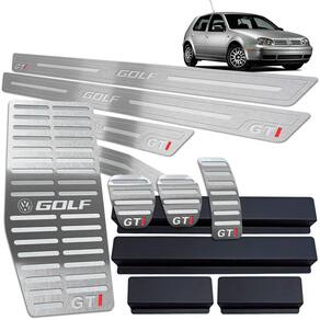 Descanso + Soleira + Pedaleira Prata BR Golf Gti 1999 A 2013