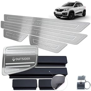 Soleira + Descanso De Pé Kwid Outsider Prata Baixo Relevo