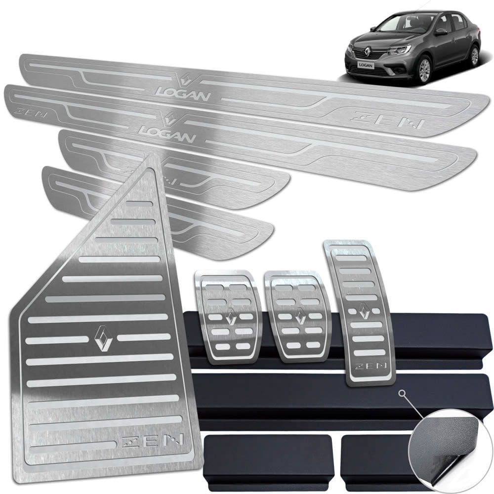 Pedaleira Manual Soleira Descanso Prata Renault Logan Zen