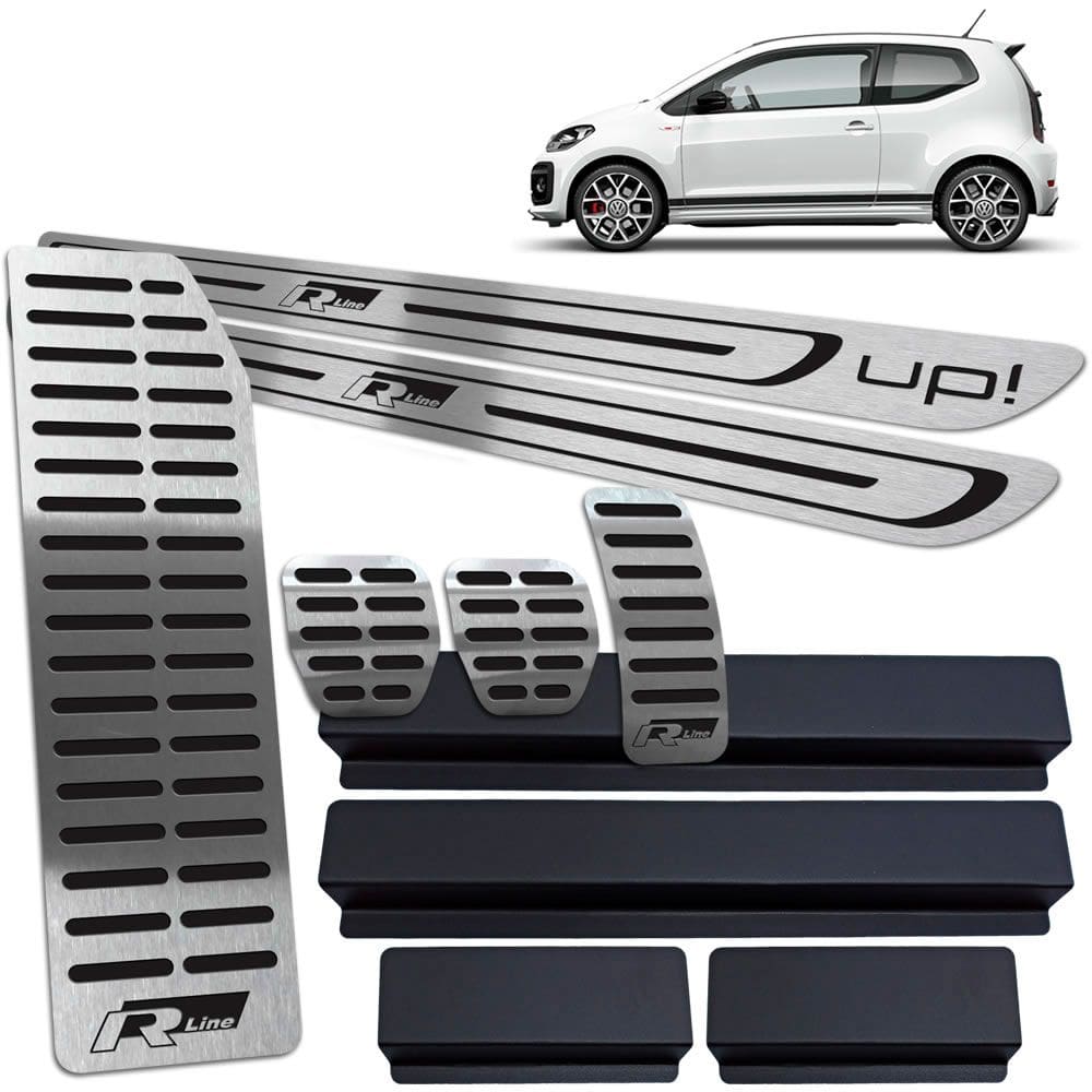 Descanso Pedaleira Manual Soleira Preto BR Up R-line 2 Porta