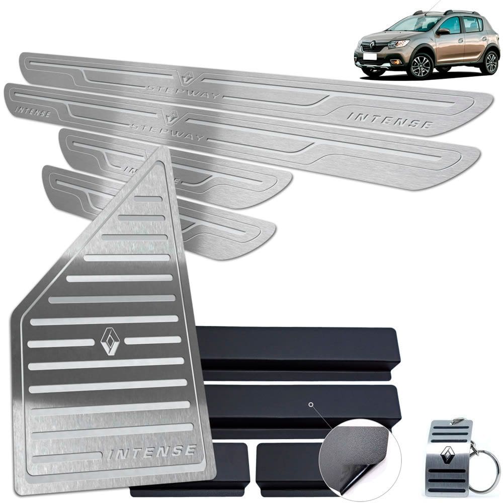 Soleira Descanso Sandero Stepway Intense Prata Baixo Relevo