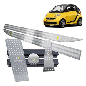 Descanso Pedaleira Soleira Smart Fortwo 2009 A 2019 Prata