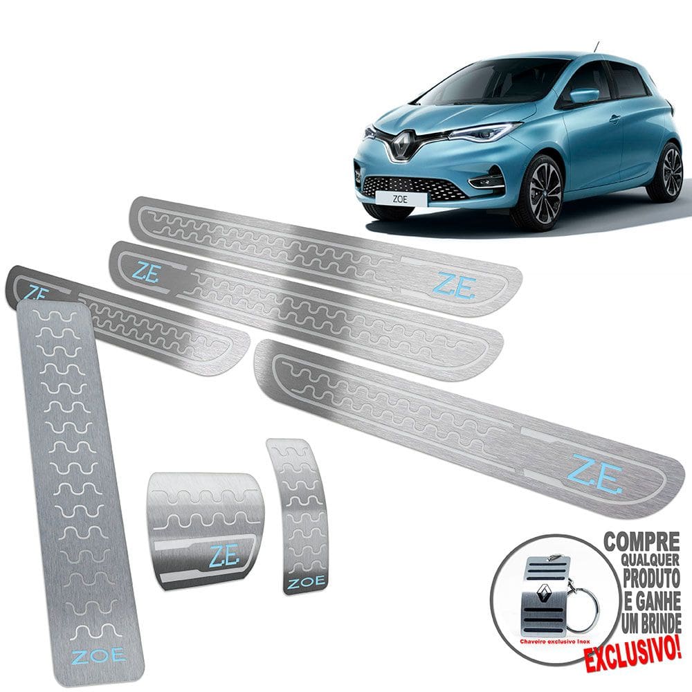 Pedaleira Automático Soleira Descanso Renault Zoe Prata