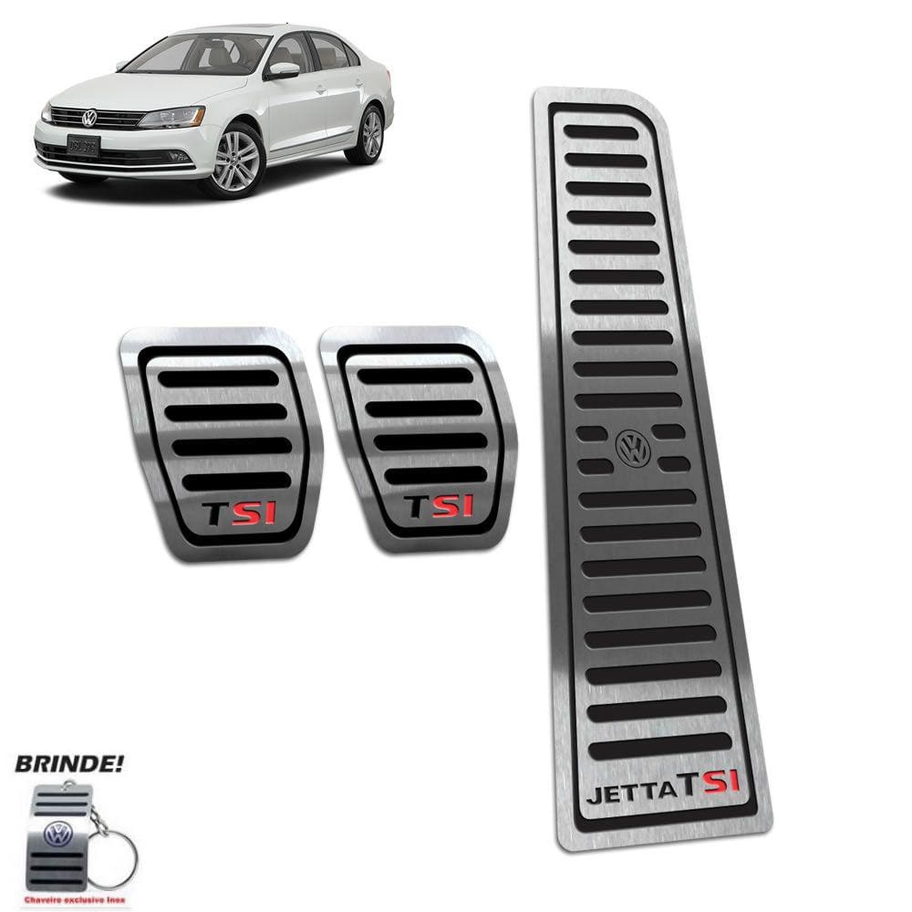 Pedaleira Manual Volkswagen Jetta Tsi Aço Inox Preto SI