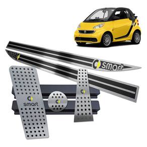 Descanso Pedaleira Soleira Smart Fortwo 2009 A 2019 Preto