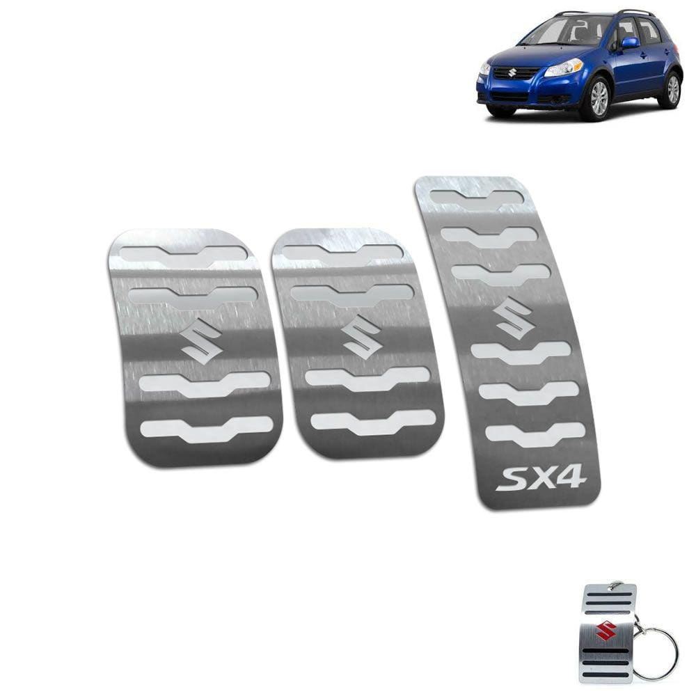 Pedaleira Manual Aço Inox Suzuki SX4 2010 A 2015 Prata