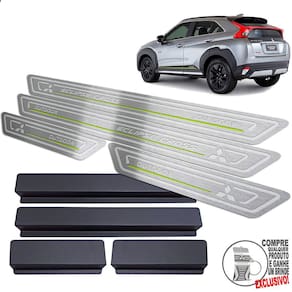 Soleira Mitsubishi Eclipse Cross Outdoor Prata Baixo Relevo