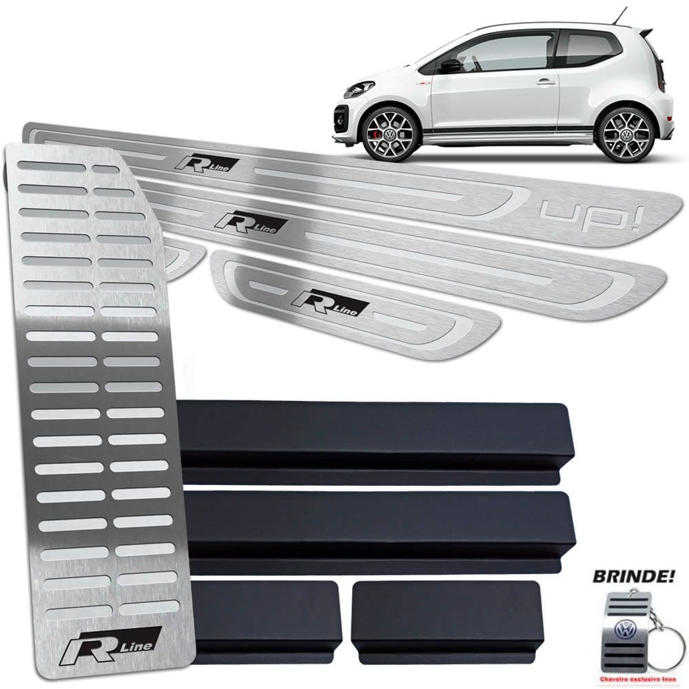 Descanso + Soleiras Prata Baixo Relevo 4 Portas Up R-line