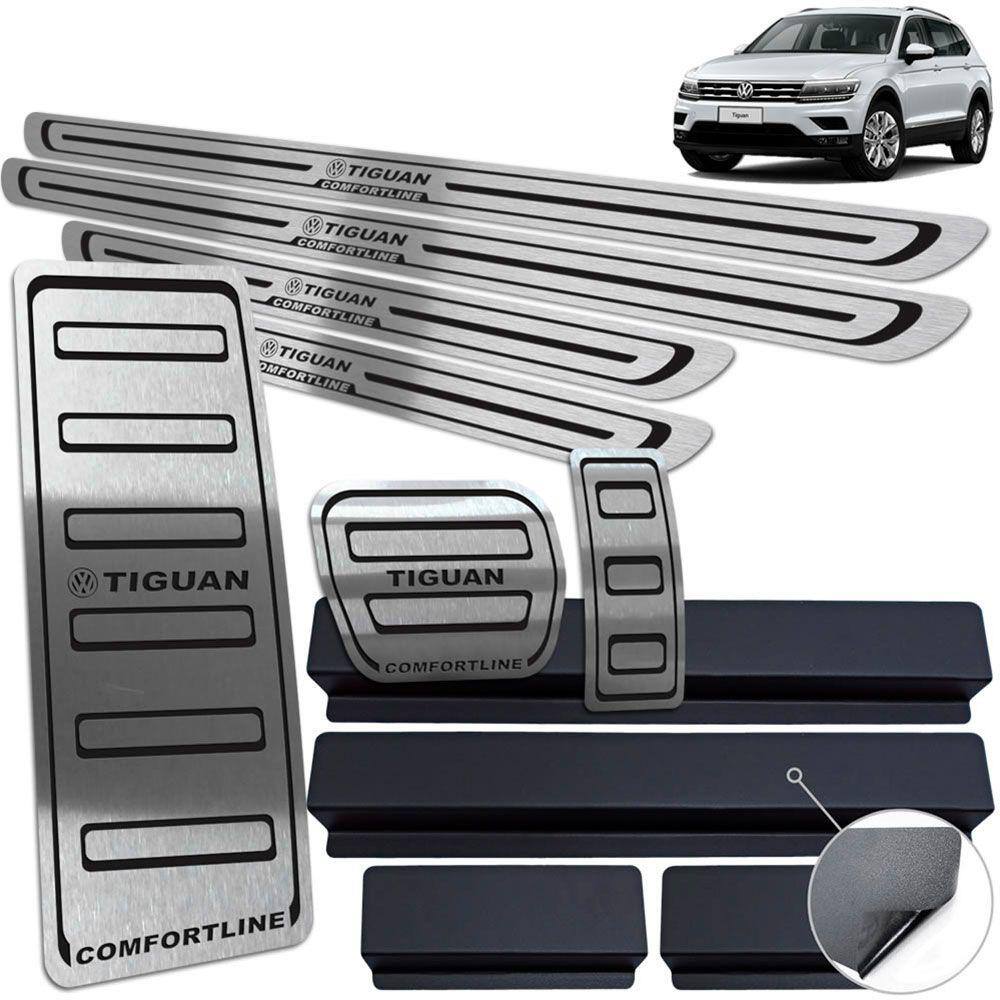 Pedaleira Descanso Soleira Tiguan Comfortline 18 2020 Preto