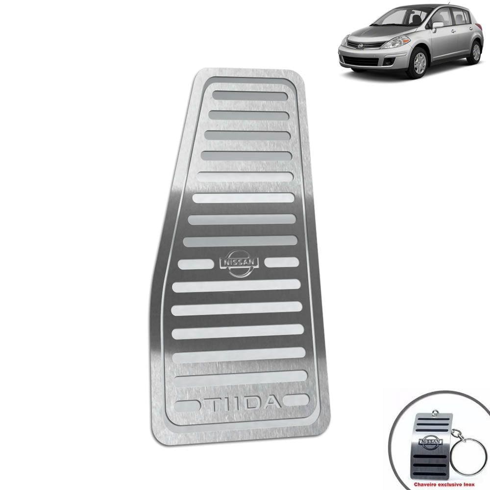 Descanso De Pé Aço Inox Nissan Tiida 2008 A 2013 Prata