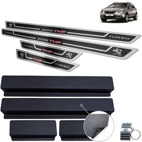 Soleira Peugeot 2008 Turbo Thp 2016 2019 Preto Alto Relevo