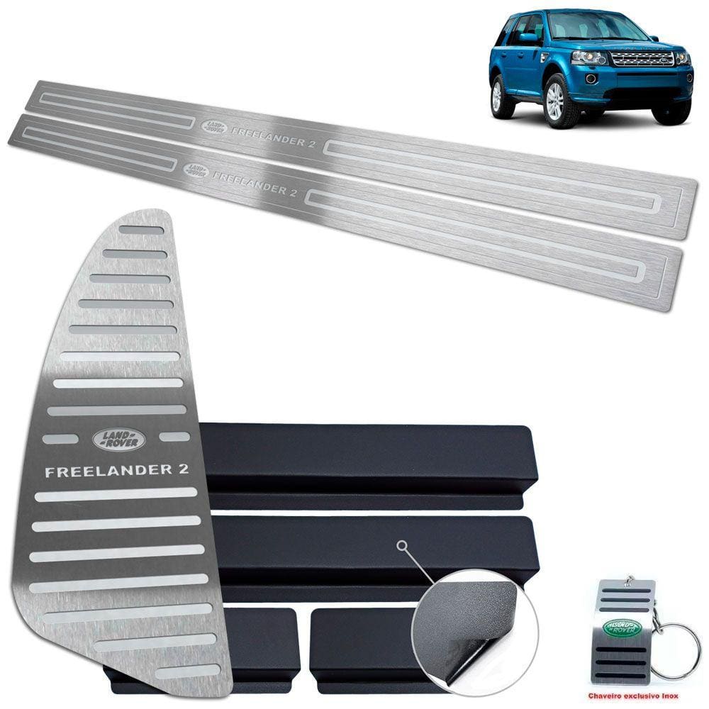 Descanso Soleira Land Rover Freelander 2 Prata Baixo Relevo