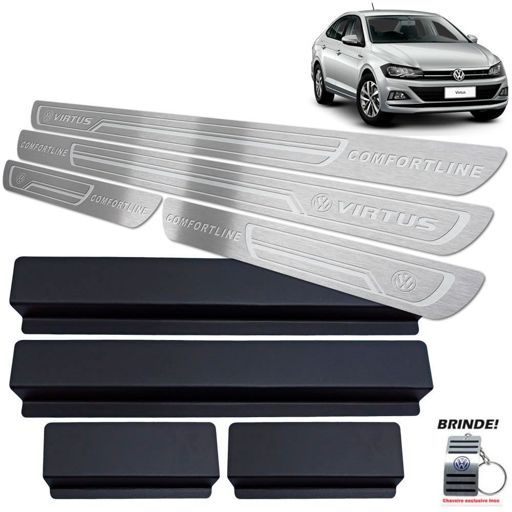 Soleiras Prata Baixo Relevo Virtus Comfortline 2018 a 2020