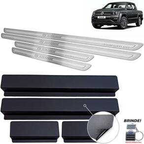 Soleira Amarok Comfortline 2019 2020 Prata Alto Relevo