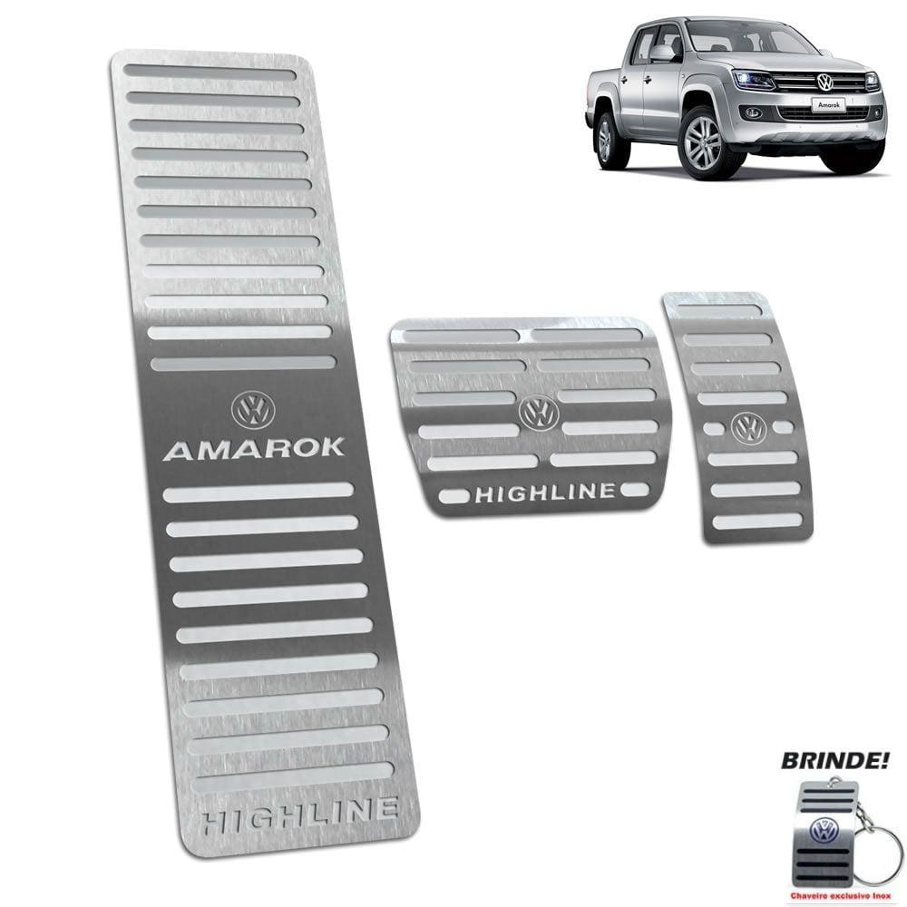 Descanso + Pedaleira Amarok highline 2016 A 2020 Prata
