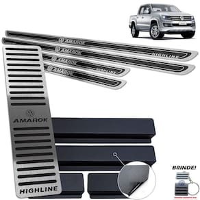 Descanso Soleira Amarok Highline 2016 2020 Preto Alto Relevo
