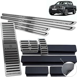 Pedaleira + Soleira + Descanso Preto Amarok Comfortline