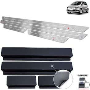 Soleira Volkswagen Fox I-Motion 2015 2020 Prata Baixo Relevo