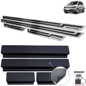 Soleira Volkswagen Fox I-Motion 2015 2020 Preto Alto Relevo