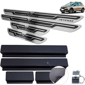 Soleira Renault Sandero Stepway Intense Preto Alto Relevo