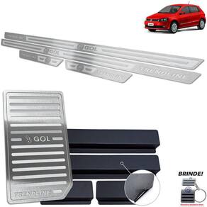 Descanso + Soleira Prata Alto Relevo Gol Trendline G6 G7
