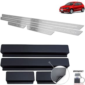 Soleira Volkswagen Gol Trendline G6 G7 Prata Baixo Relevo
