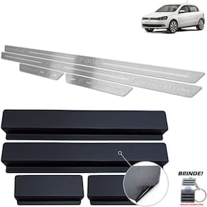 Soleira Volkswagen Gol Comfortline G6 G7 Prata Baixo Relevo