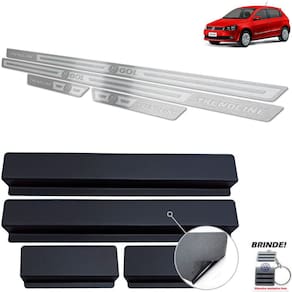 Soleira Volkswagen Gol Trendline G6 G7 Prata Alto Relevo