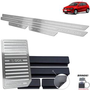Descanso + Soleira Prata Baixo Relevo Gol Trendline G6 G7