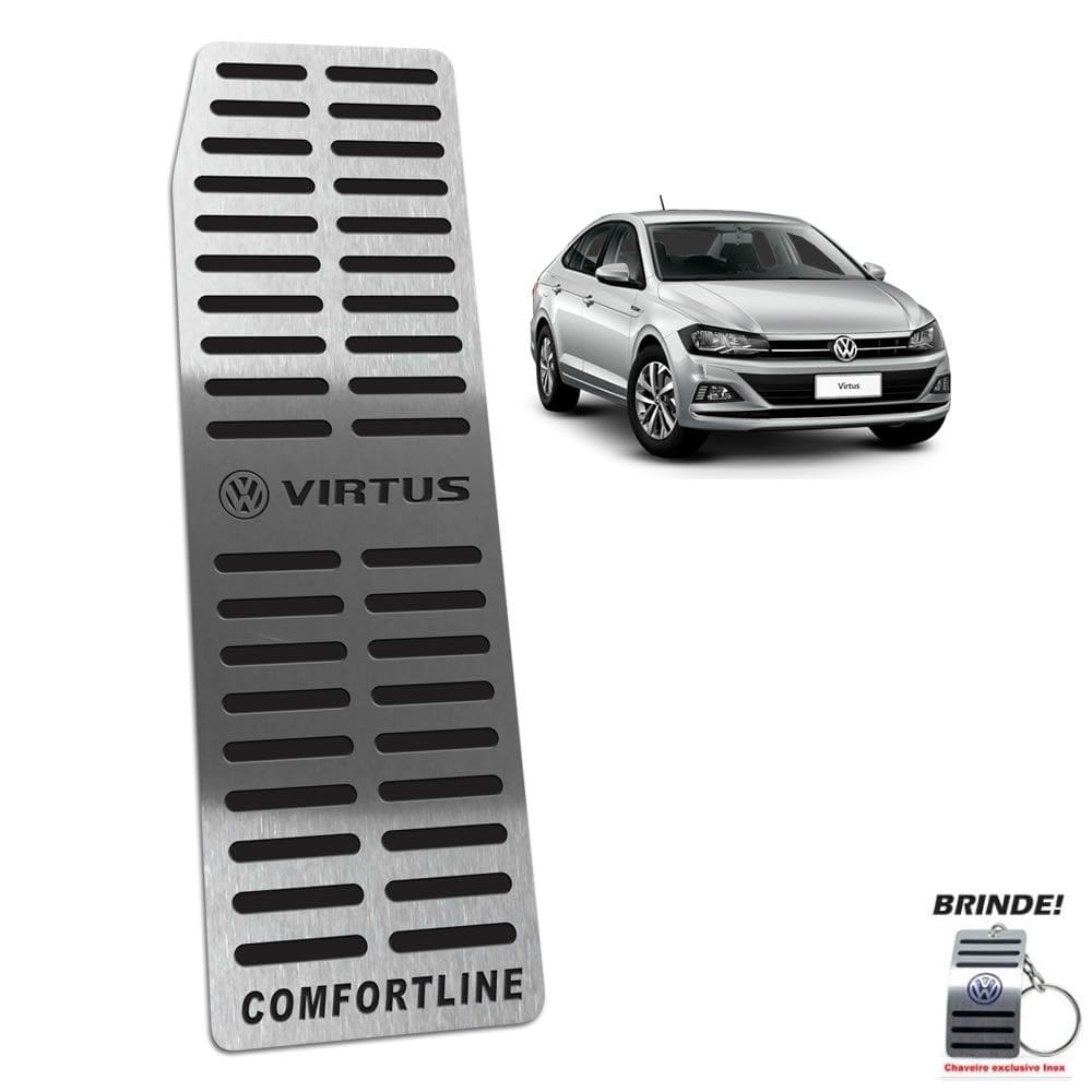 Descanso de Pé Gravação Preto Virtus Comfortline 2018 a 2020