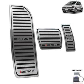 Pedaleira + Descanso Volkswagen Fox I-Motion 2015 2020 Preto