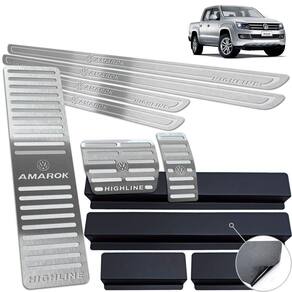 Pedaleira Soleira Descanso Prata Amarok Highline 2016 A 2020