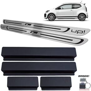 Soleiras Volkswagen Up R-line 2 Portas Preto Baixo Relevo