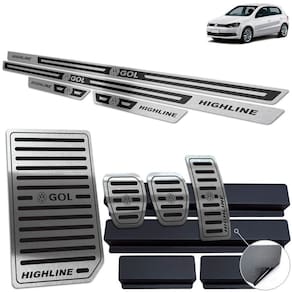 Descanso Pedaleira Soleira Gol Highline G6 G7 Preto