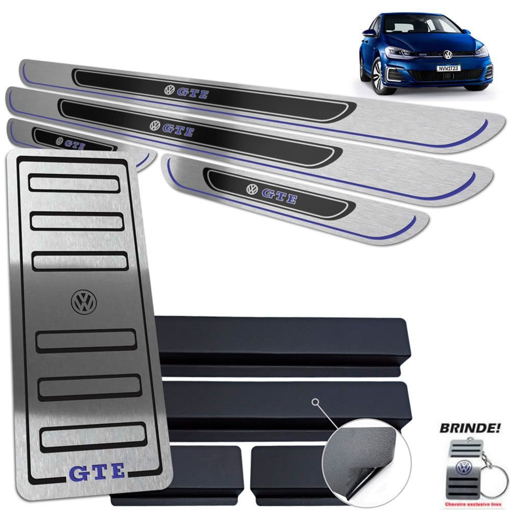 Descanso + Soleira Golf Gte 2015 A 2020 Preto Alto Relevo