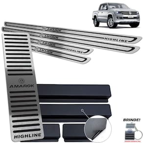 Descanso Soleira Amarok Highline 2016 20 Preto Baixo Relevo