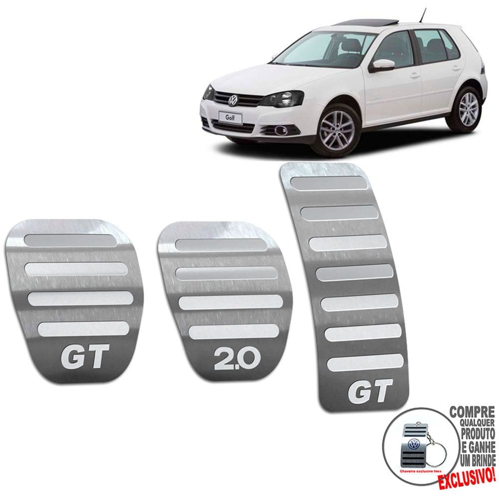 Pedaleira Manual Volkswagen Golf Gt 2007 A 2013 Prata