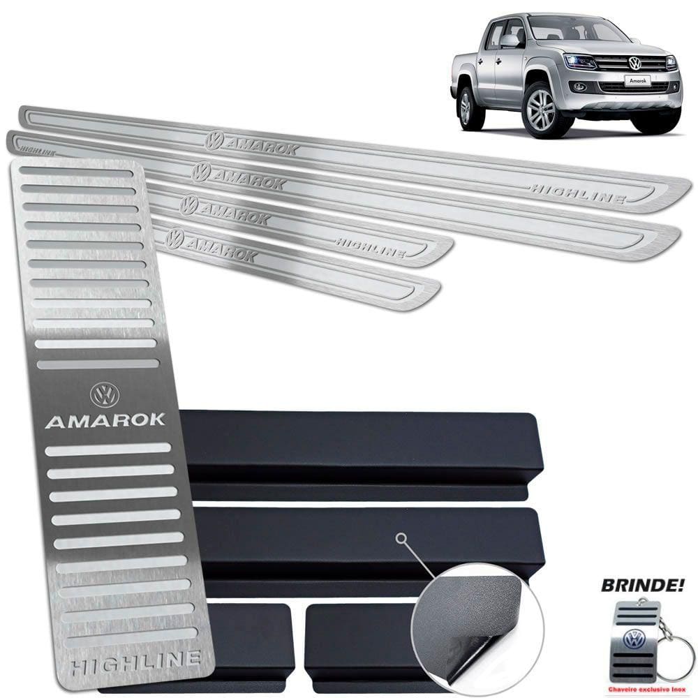 Descanso Soleira Amarok Highline 2016 2020 Prata Alto Relevo