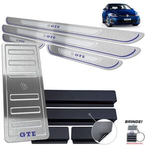 Descanso + Soleira Golf Gte 2015 A 2020 Prata Alto Relevo