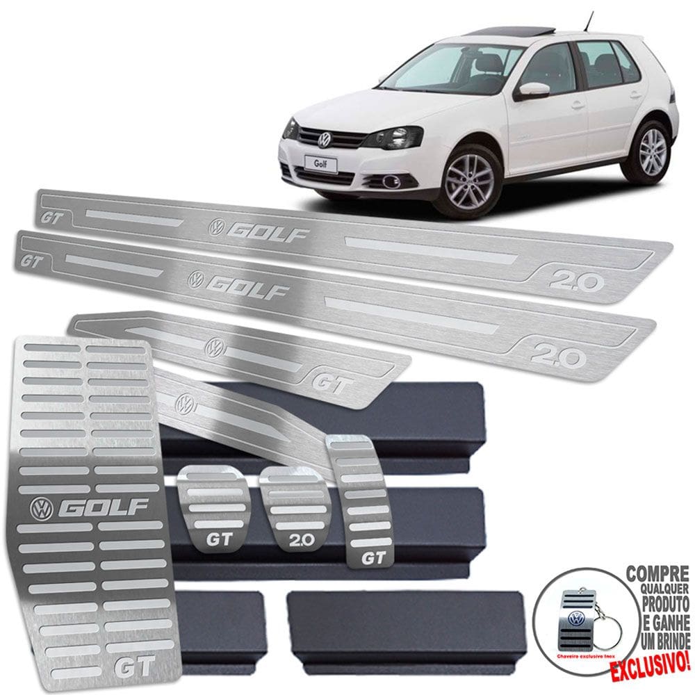 Pedaleira Manual Soleira Descanso Prata Golf Gt 2007 A 2013