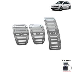Pedaleira Manual Volkswagen Gol Highline G6 G7 Prata