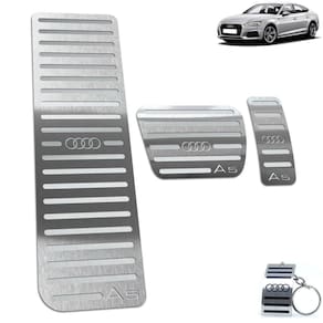 Descanso De Pé + Pedaleira Automático Aço Inox Prata Audi A5
