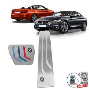 Pedaleira Automático Bmw 430i 2013 A 2020 Prata Modelo Sport