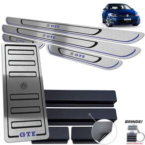 Descanso + Soleira Golf Gte 2015 A 2020 Preto Baixo Relevo